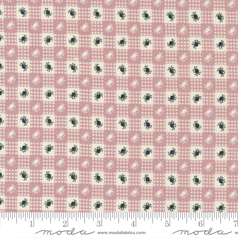 Owl O Ween Spell - Spider Gingham Spider - Quilt Fabric