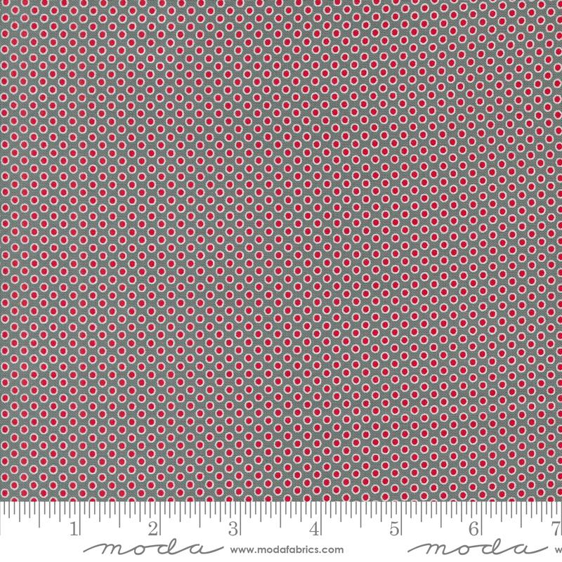 Kitty Christmas Polka Dots - Coal - Quilt Fabric