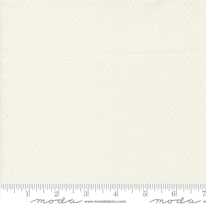Kitty Christmas Polka Dots - Snow White - Quilt Fabric