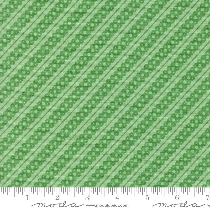 Kitty Christmas Stripe - Mint - Quilt Fabric
