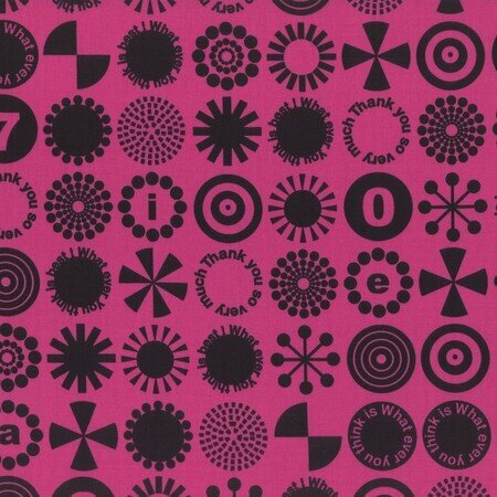 Fuchsia Thank You So Very Much Cotton - Quilt Fabric