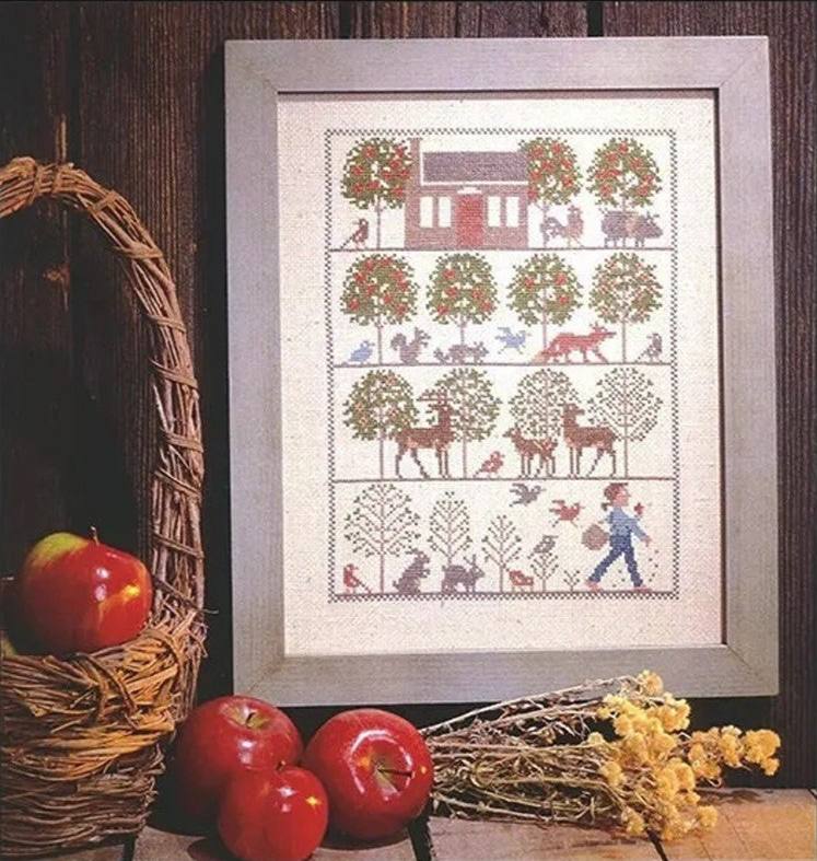 Johnny Appleseed - Cross Stitch Pattern