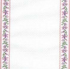 18 Count Ant White/Med Pink & Green Cotton Banding 3.1x36