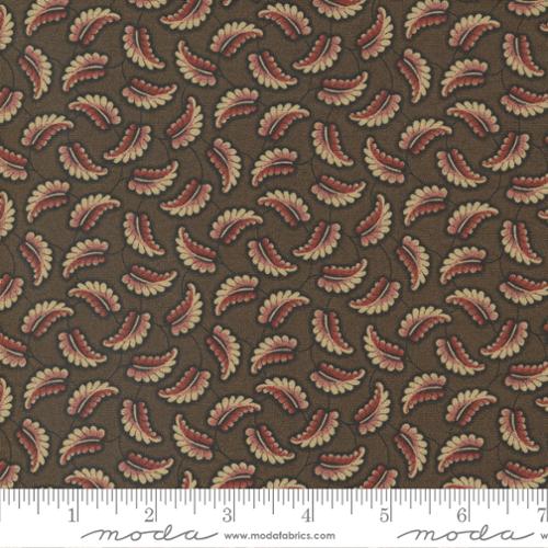 Kates Garden Gate Brown - Tossed Leaves Leaf - Quilt Fabric