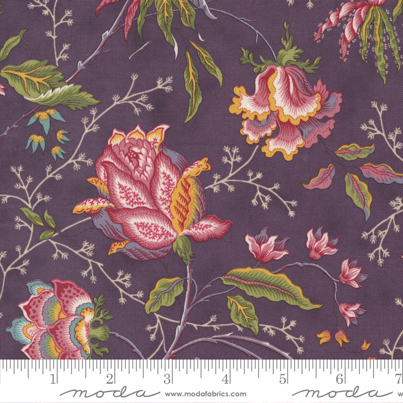 Florences Fancy Amethyst - Fanciful Floral Florals - Fabric