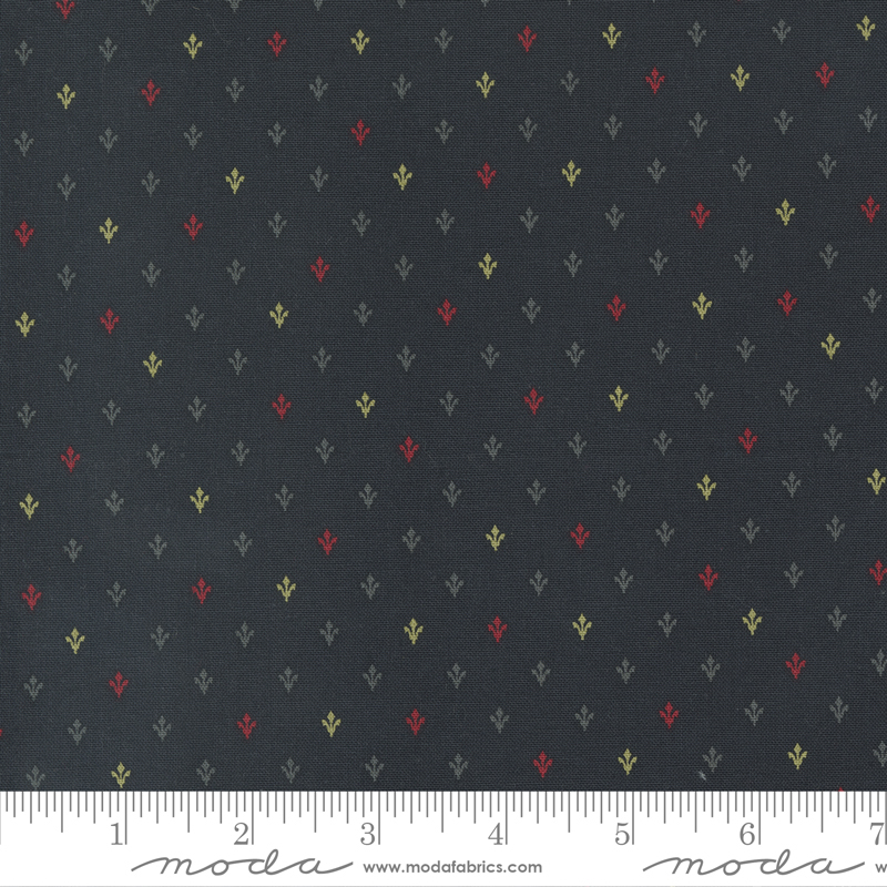 Florences Fancy Black Ink - Papas Shirt Blenders - Fabric