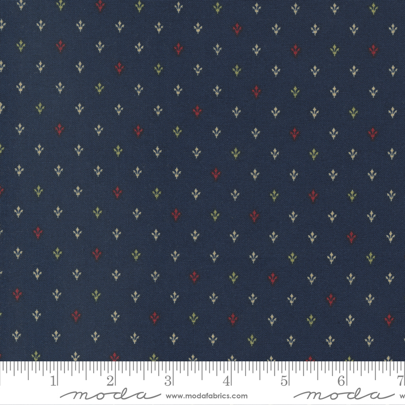 Florences Fancy Indigo - Papas Shirt Blenders - Quilt Fabric