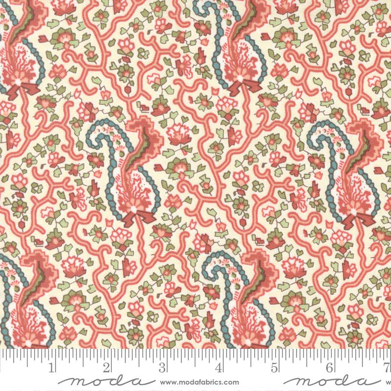 Dinahs Delight Paisley - Sweet Milk - Quilt Fabric