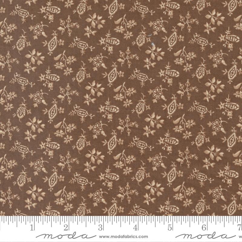 Dinahs Delight Locket - Dark Chocolate - Quilt Fabric