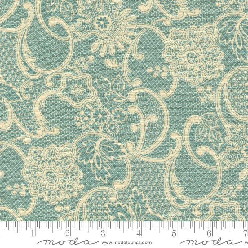 Lydias Lace Aqua - Quilt Fabric