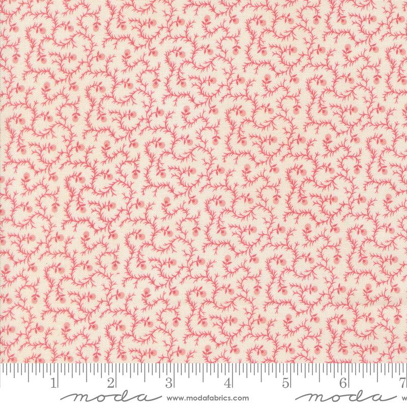 Sallys Stitches Vines Sweet Pink - Quilt Fabric
