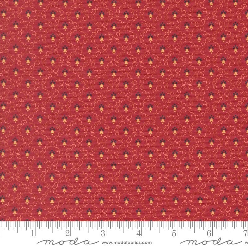 Sallys Stitches Bell Turkey Red - Quilt Fabric