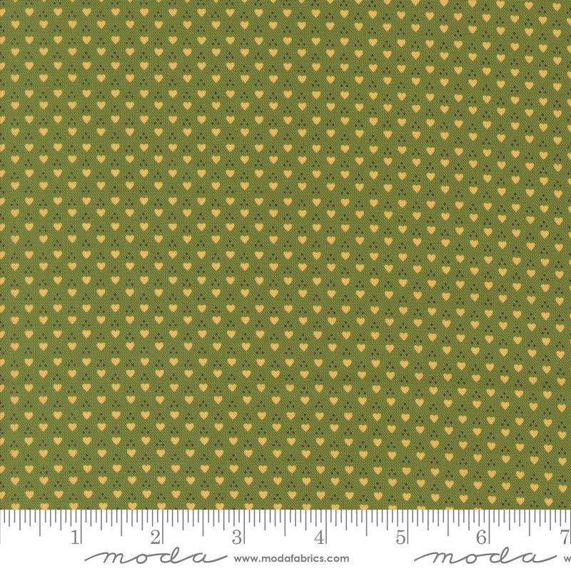 Sallys Stitches Dots New Leaf - Quilt Fabric