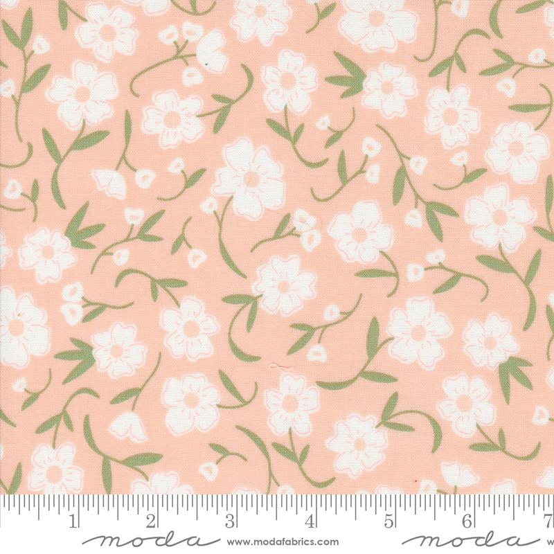 Flower Girl Blush - Quilt Fabric, zoomed in. Select this picture to zoom back out.