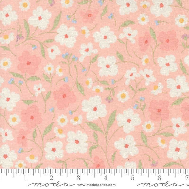 Cottage Charm Wildflowers - Koral Kicks - Quilt Fabric