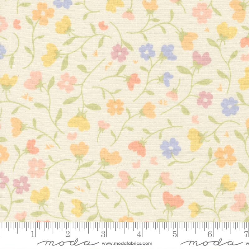 Pastel Prairie Meadow Porcelain - Quilt Fabric