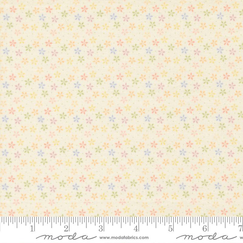 Pastel Prairie Small Flower Porcelain - Quilt Fabric