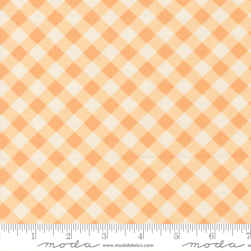 Pastel Prairie Gingham Apricot - Quilt Fabric