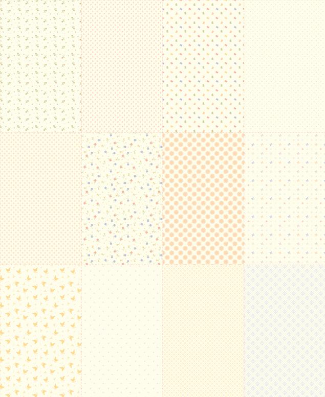 Pastel Prairie Porcelain - Quilt Panel