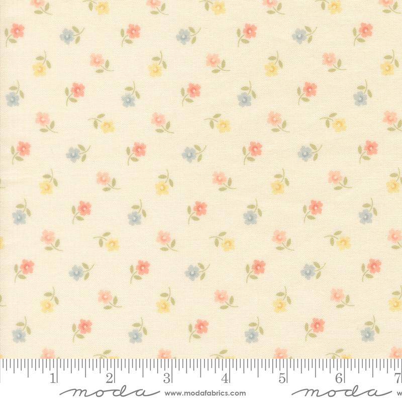 Handmade Sweetness Buds Porcelain - Quilt Fabric, zoomed in. Select this picture to zoom back out.