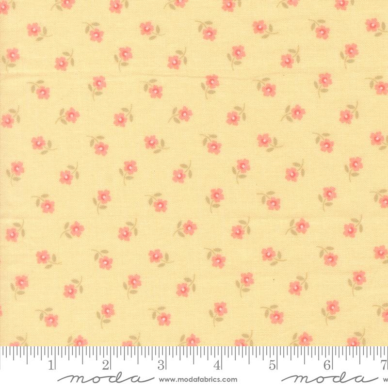 Handmade Sweetness Buds Sunshine - Quilt Fabric, zoomed in. Select this picture to zoom back out.