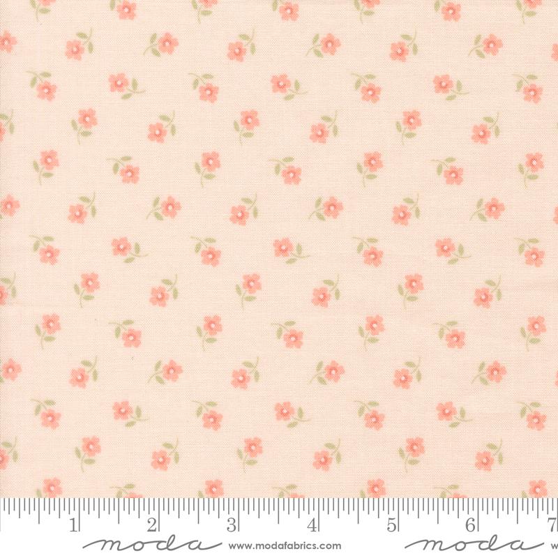 Handmade Sweetness QC Bud Blush - Quilt Fabric, zoomed in. Select this picture to zoom back out.