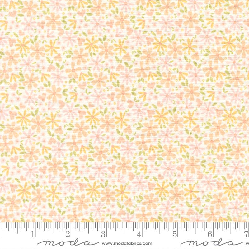 Dear Daisy Petite Flower Cloud - Quilt Fabric, zoomed in. Select this picture to zoom back out.
