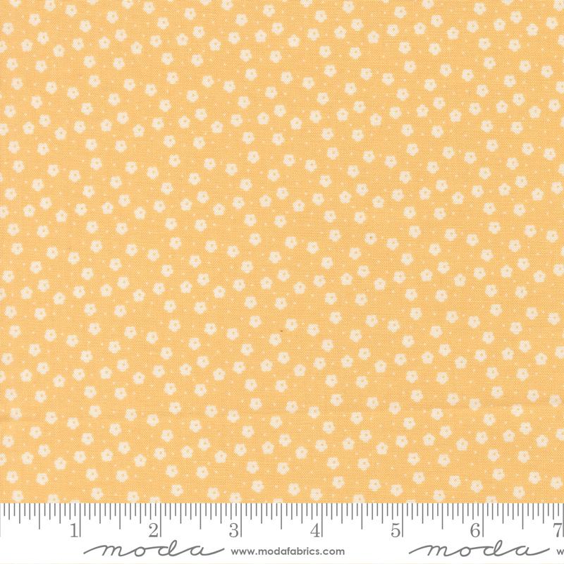 Dear Daisy Dots Sunshine - Quilt Fabric, zoomed in. Select this picture to zoom back out.