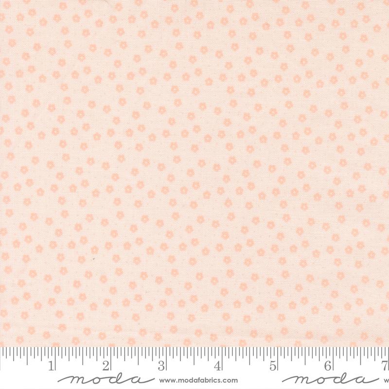 Dear Daisy Dots Blush - Quilt Fabric, zoomed in. Select this picture to zoom back out.