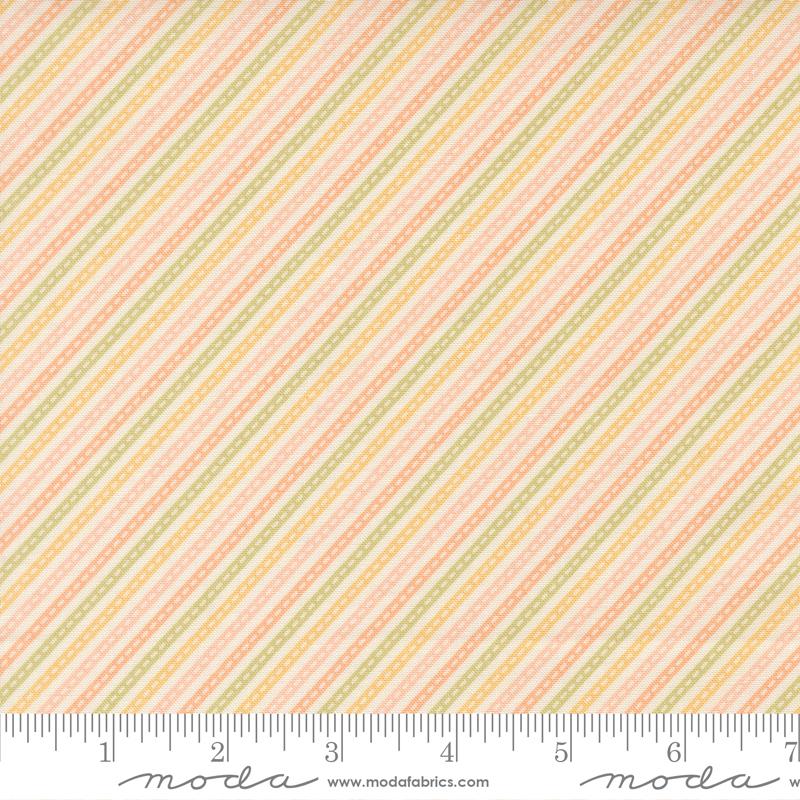 Dear Daisy Stripes Cloud - Quilt Fabric, zoomed in. Select this picture to zoom back out.