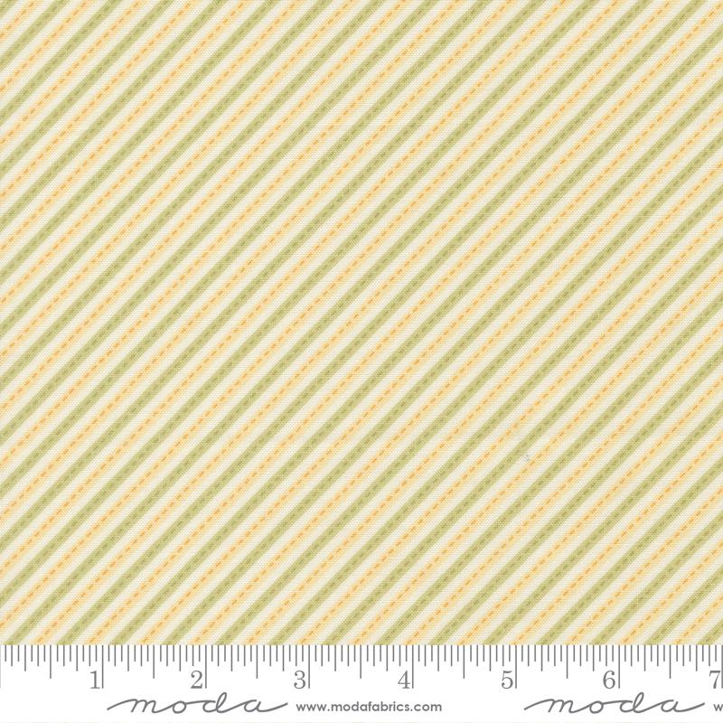 Dear Daisy Stripes Sprout - Quilt Fabric, zoomed in. Select this picture to zoom back out.