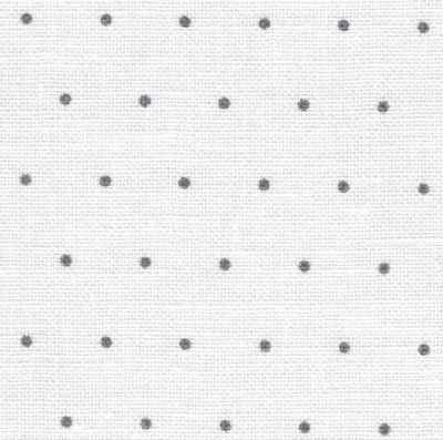 36 Count White with Grey Mini Dots Edinburgh Linen 18x27