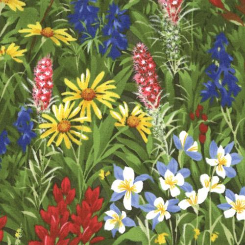 Wildflowers Basics Summer - Wildflower Field - Quilt Fabric