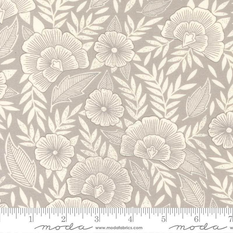 Flower Press Stone - Quilt Fabric