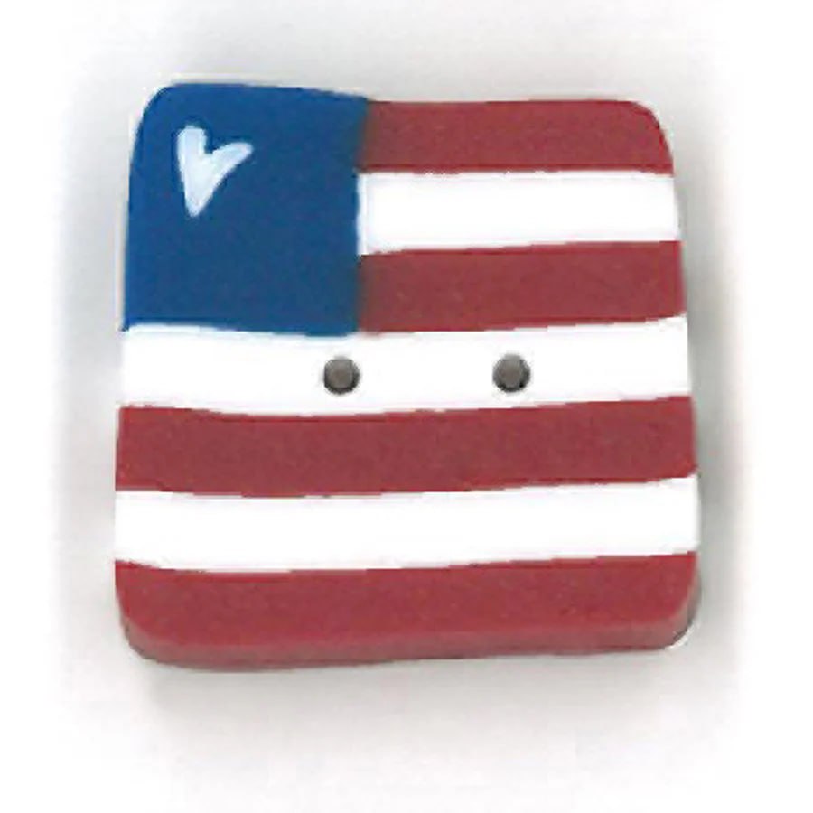 Small Square Flag - Button