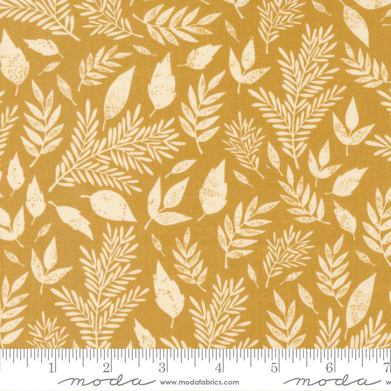 Flower Press Gold - Quilt Fabric
