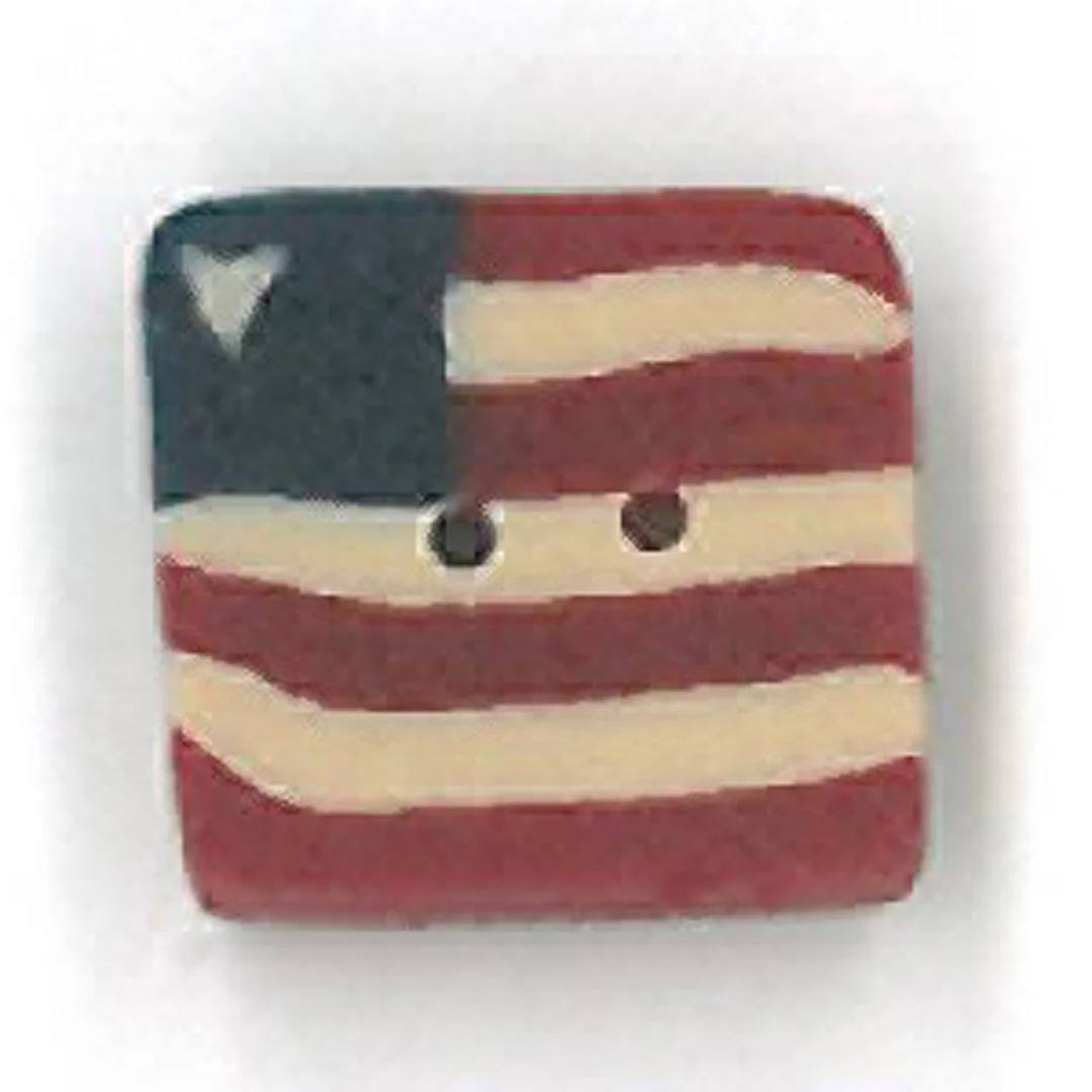 Tiny Folk Art Flag Button