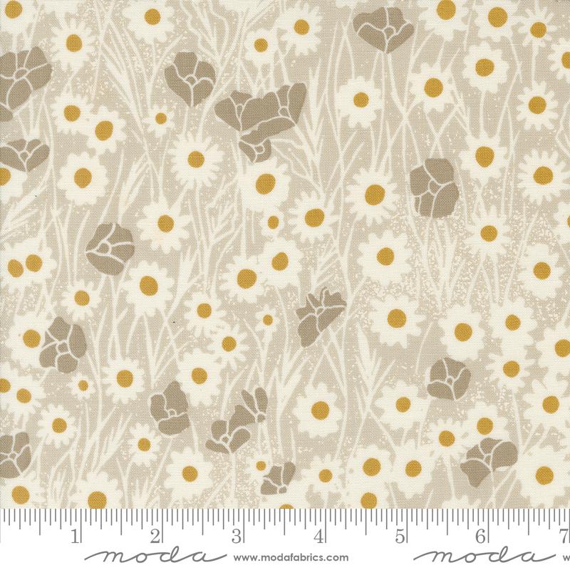 Field Of Flowers Flax - Quilt Fabric