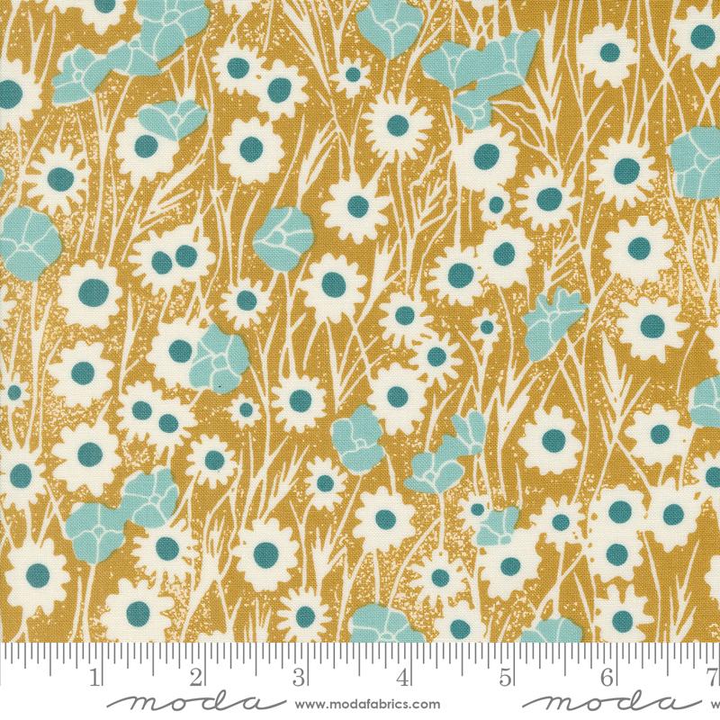 Field Of Flowers Goldenrod - Quilt Fabric