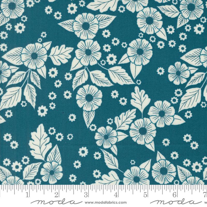 Field Of Flowers Peacock - Quilt Fabric