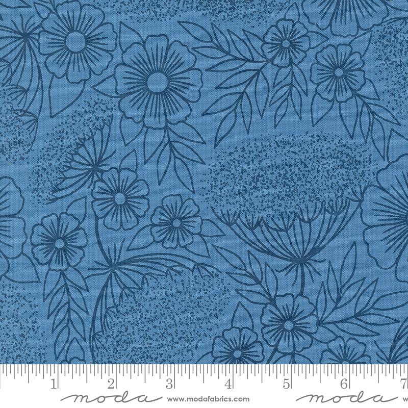 Field Of Flowers Cornflower - Quilt Fabric