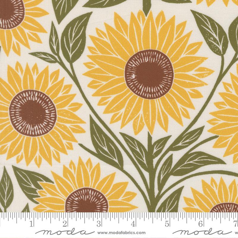 Garden Series Sunflower Cream - Quilt Fabric