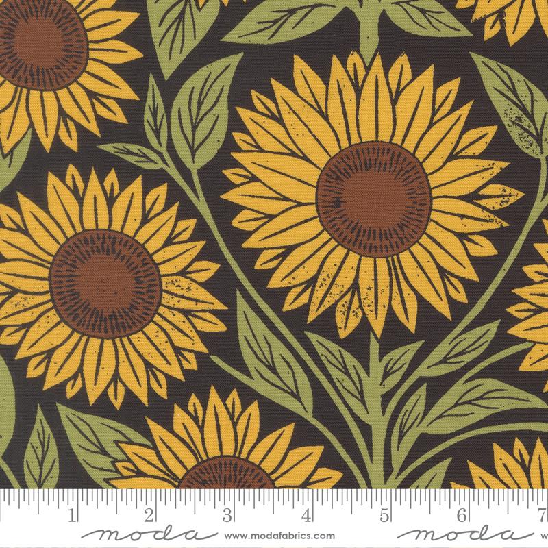 Garden Series Sunflower Midnight - Quilt Fabric