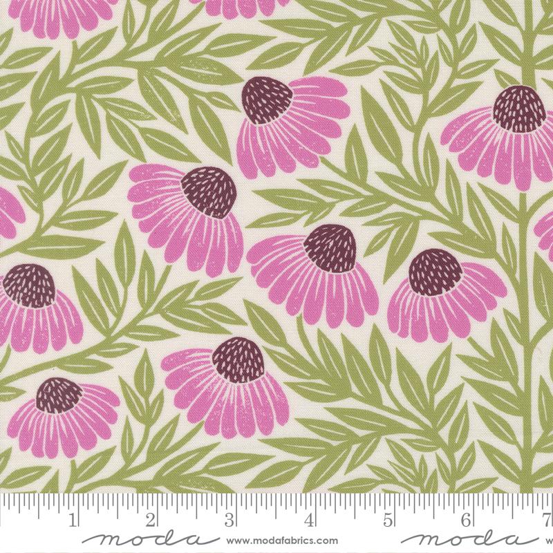 Garden Series Echinacea Cream - Quilt Fabric