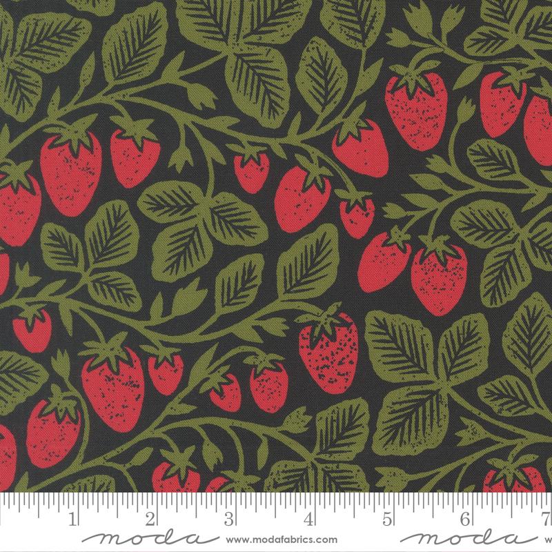 Garden Series Strawberry Midnight - Quilt Fabric
