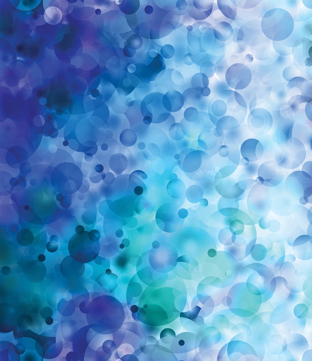 Gradients Blues - Bubbles Light Blue - Quilt Fabric