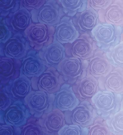 Gradients Blues - Roses Light Blue - Quilt Fabric