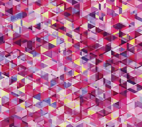 Gradients Kaleidoscope Dig Pink - Triangular Prism - Fabric