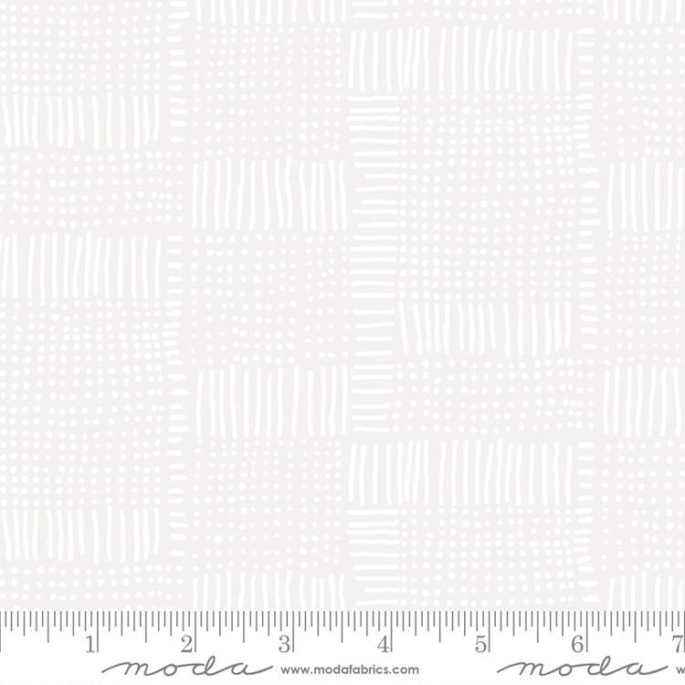 Whispers Dash Dot White - Quilt Fabric