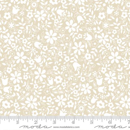 Whispers Flower Patch Natural - Quilt Fabric